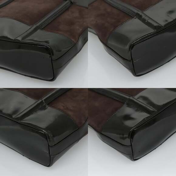 GUCCI Tote Bag Suede Leather Brown - Picture 10 of 13